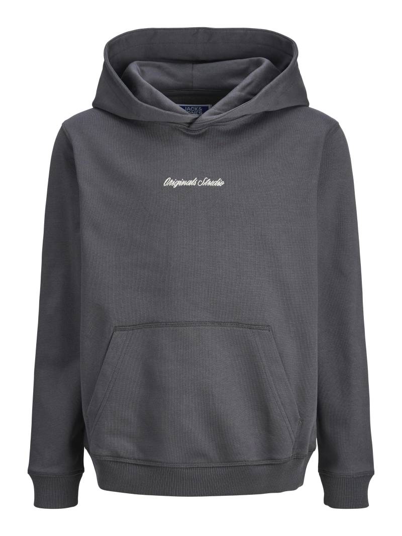 JACK&JONES - JORNORREBRO EMB SWEAT HOOD NOOS JNR asphalt - Gr. - 140 von JACK&JONES