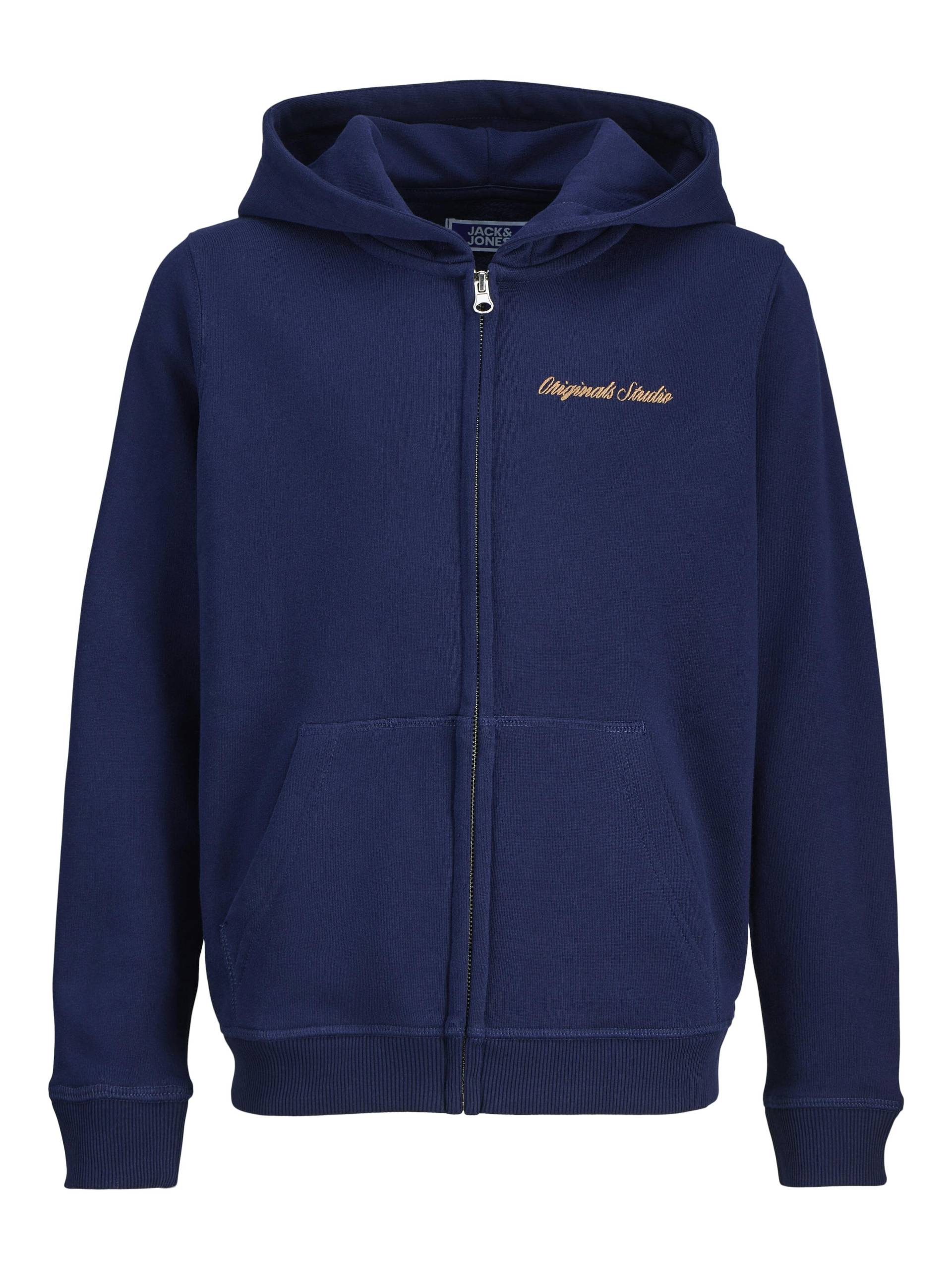 JACK&JONES - JORNORREBRO EMB SWEAT ZIP HOOD JNR ocean cavern - Gr. - 176 von JACK&JONES
