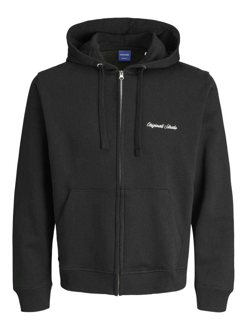 JACK&JONES - JORNORREBRO EMB SWEAT ZIP HOOD NOOS black - Gr. - L von JACK&JONES