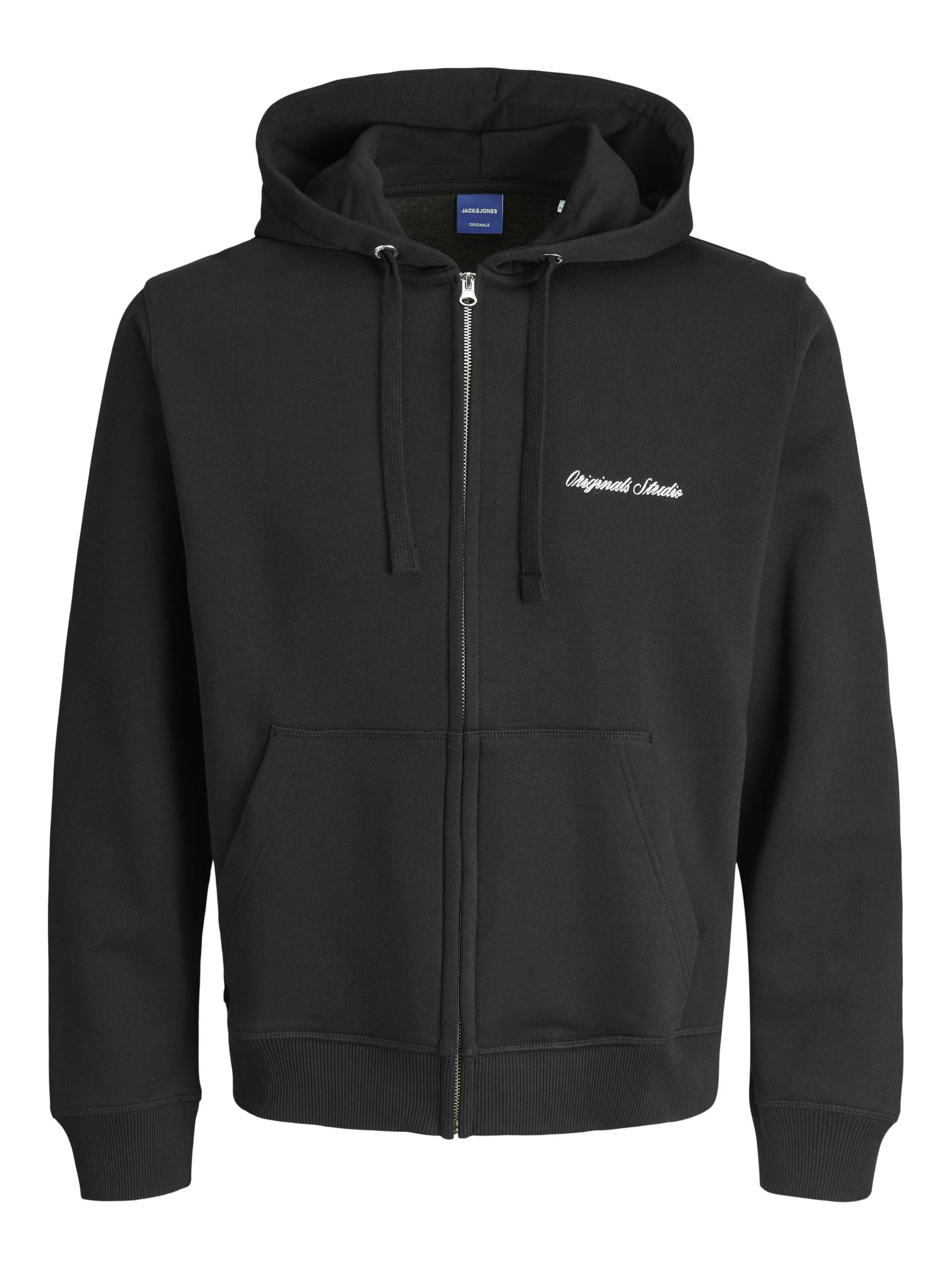 JACK&JONES - JORNORREBRO EMB SWEAT ZIP HOOD NOOS black - Gr. - XXL von JACK&JONES
