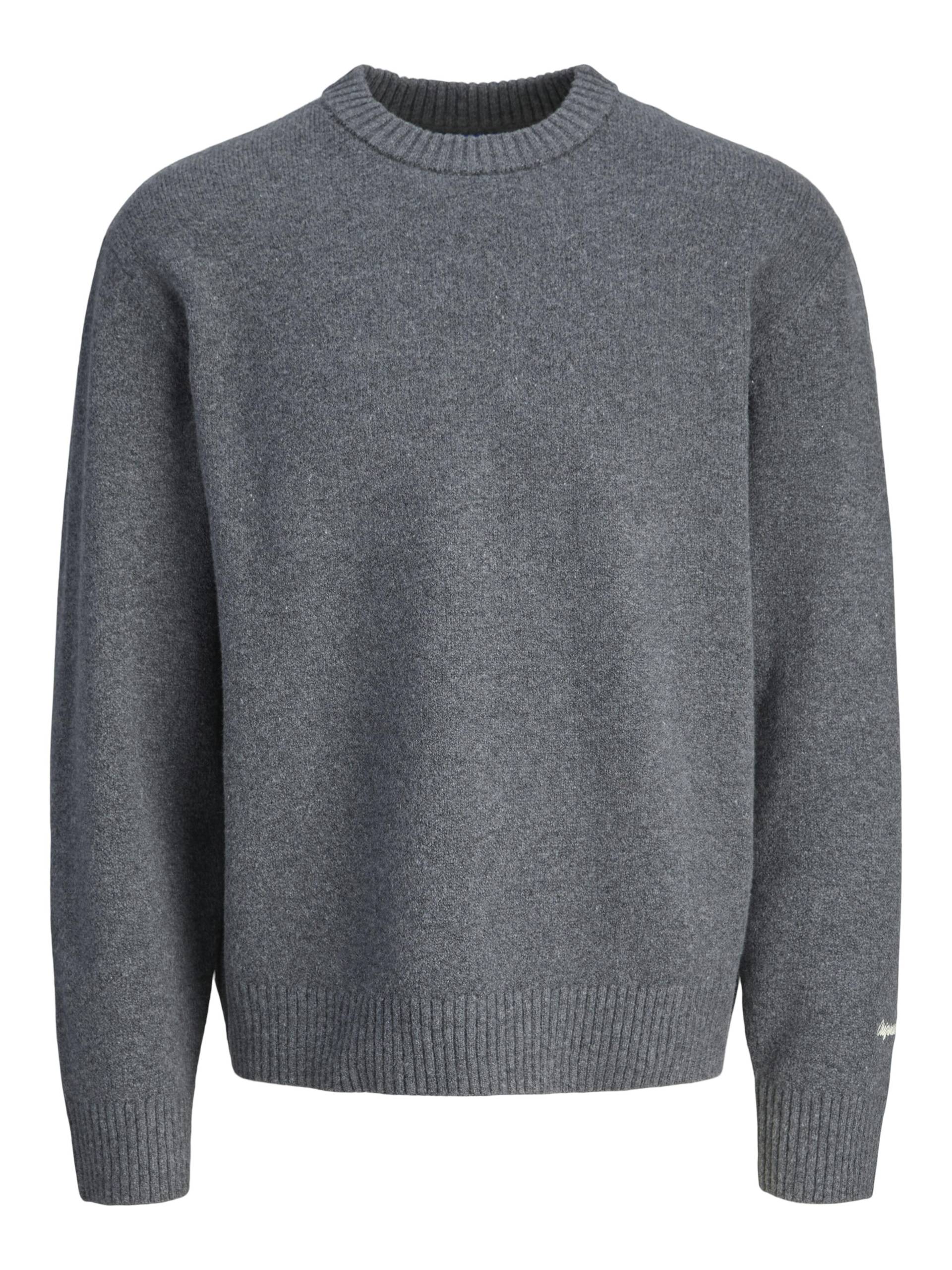 JACK&JONES - JORNORREBRO KNIT CREW NECK SN JNR dark grey melange - Gr. - 164 von JACK&JONES