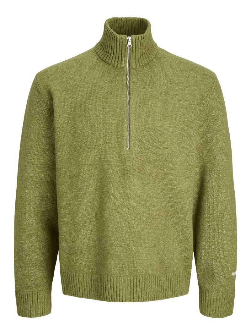 JACK&JONES - JORNORREBRO KNIT HALF ZIP SN olive drab - Gr. - XXL von JACK&JONES