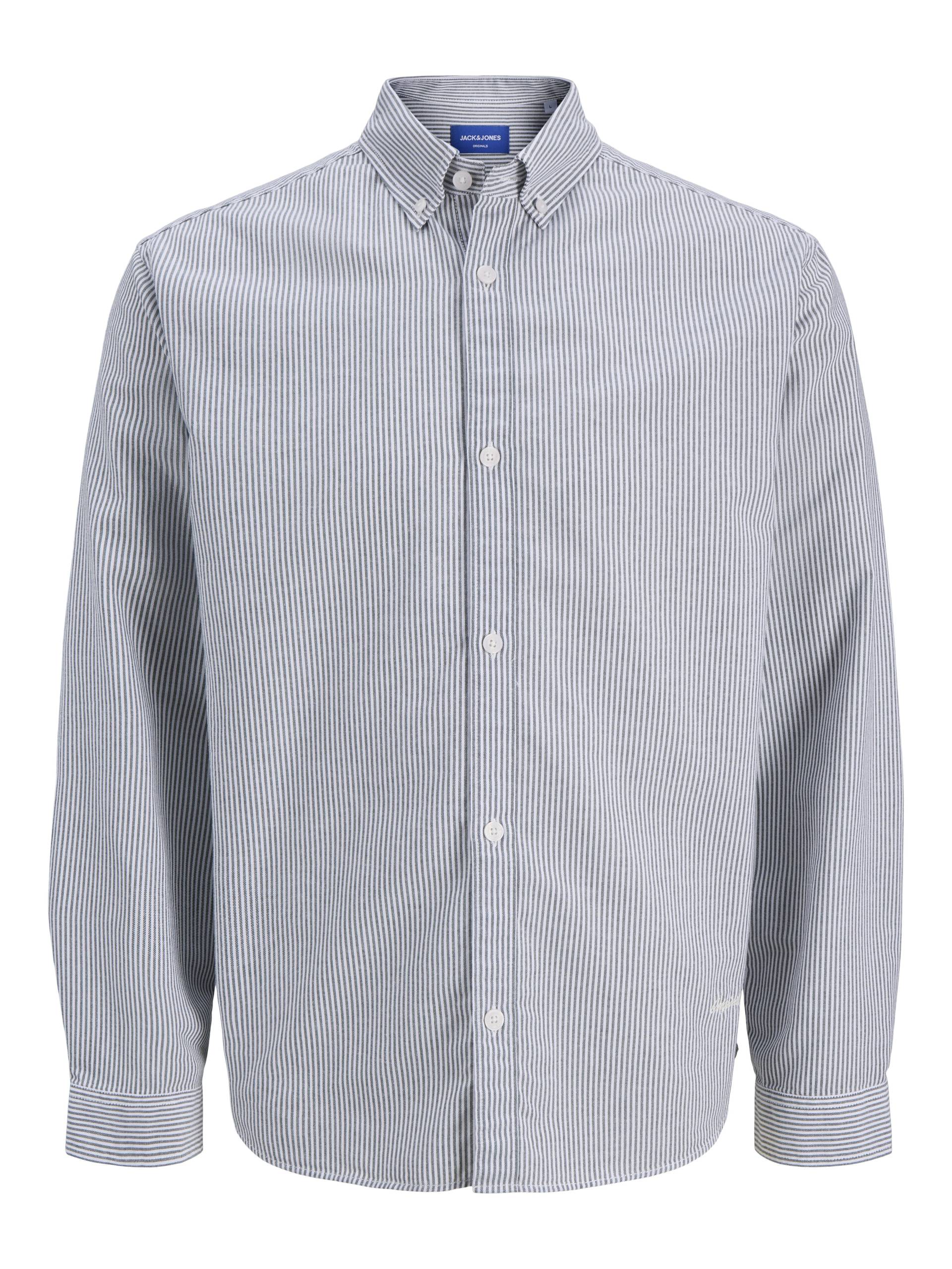 JACK&JONES - JORNORREBRO OXFORD SHIRT LS NOOS sycamore - Gr. - M von JACK&JONES