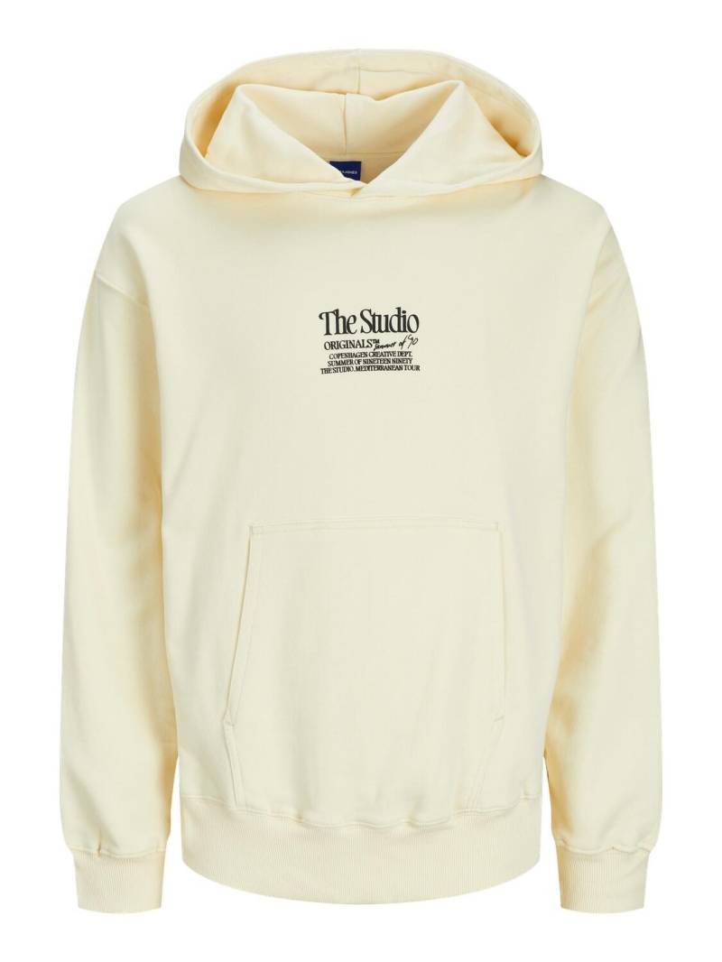 JACK&JONES - JORNOTO GRAPHIC SWEAT HOOD buttercream - Gr. - M von JACK&JONES