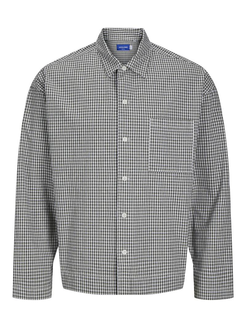 JACK&JONES - JORROXBURY BOXY OVERSHIRT LS LN bright white - Gr. - M von JACK&JONES