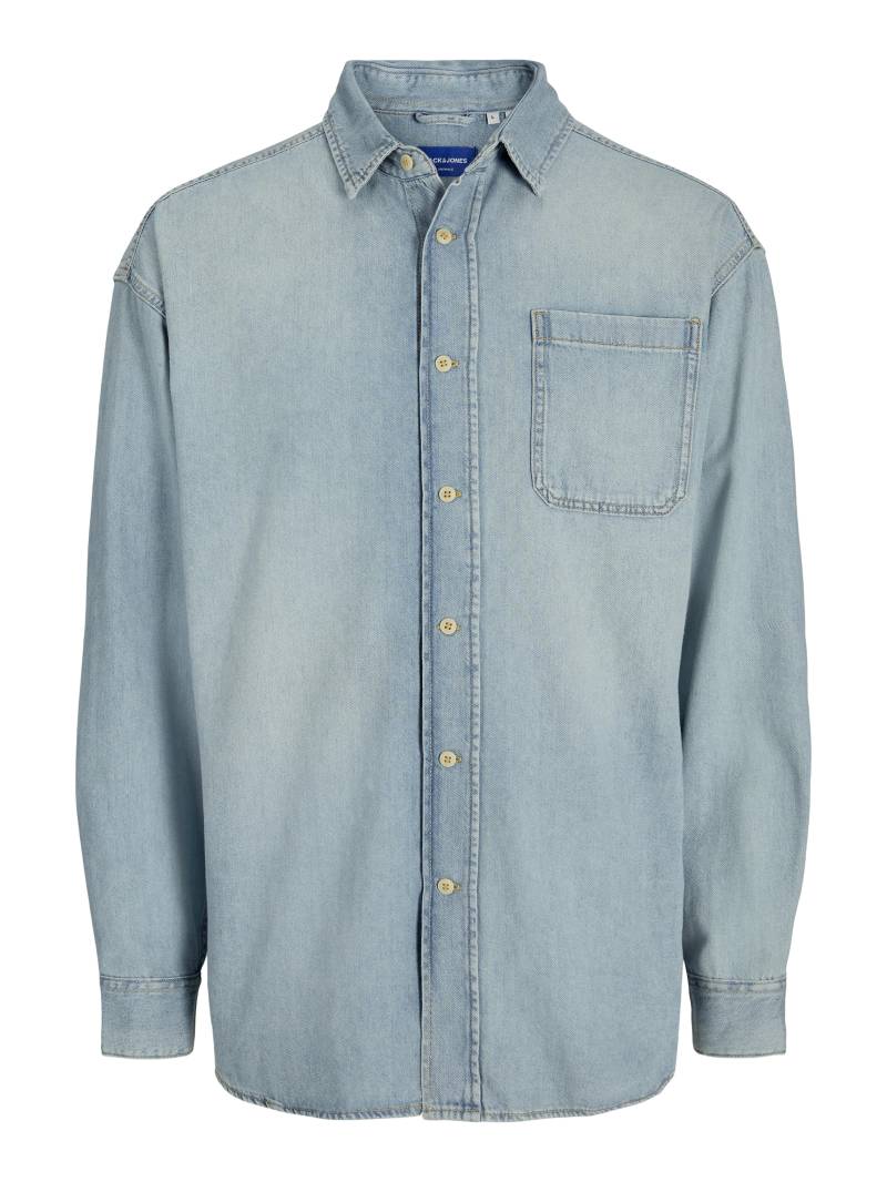 JACK&JONES - JORSANTORINI DENIM SHIRT LS SN blue denim - Gr. - XL von JACK&JONES