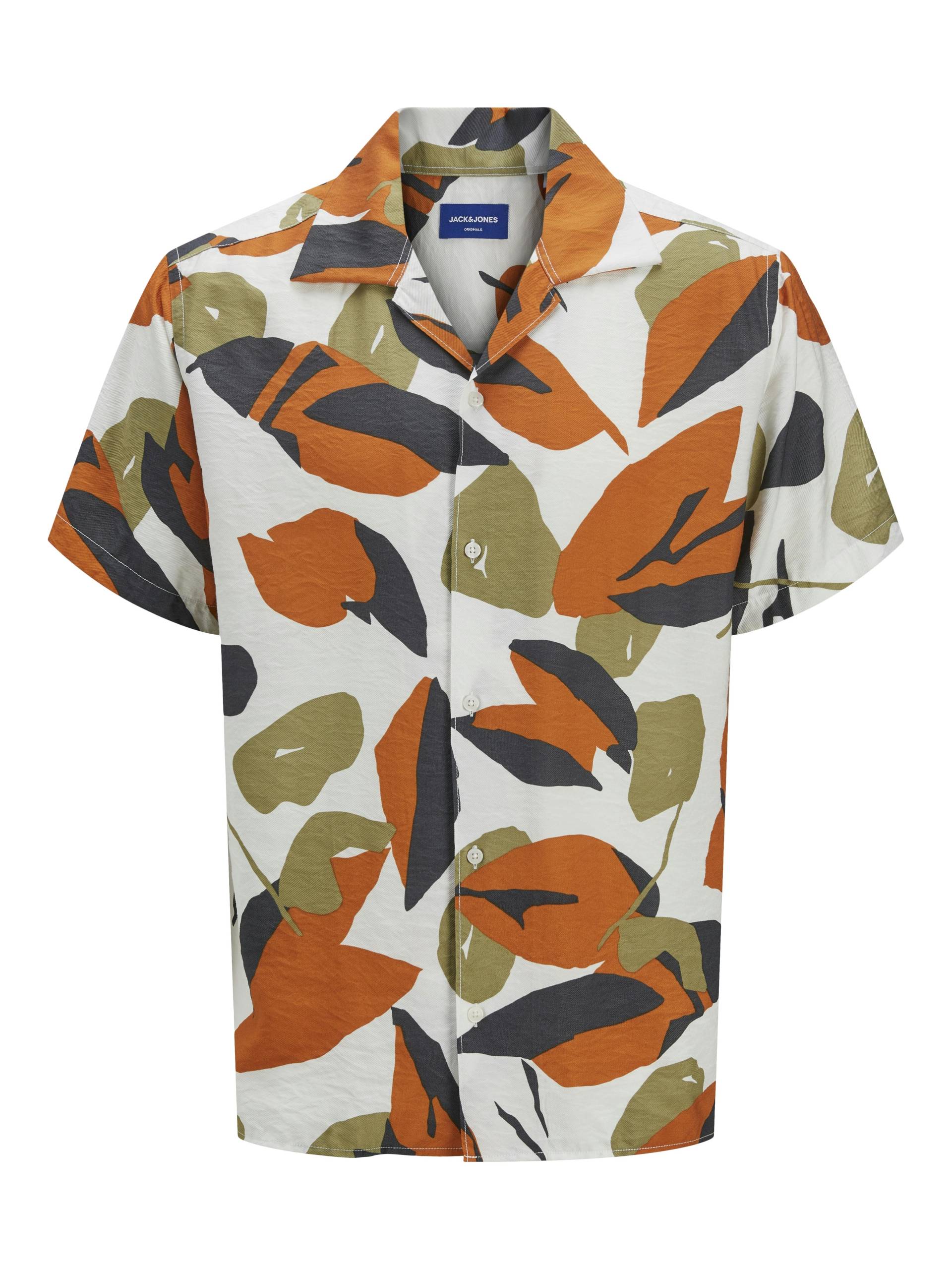 JACK&JONES - JORTAVIRA MARSHALL AOP SHIRT SS OC25 cloud dancer - Gr. - XL von JACK&JONES