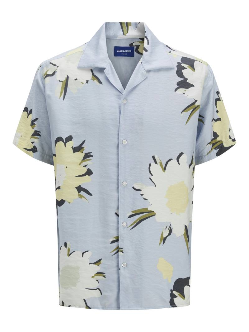 JACK&JONES - JORTAVIRA MARSHALL AOP SHIRT SS OC25 skyway - Gr. - S von JACK&JONES