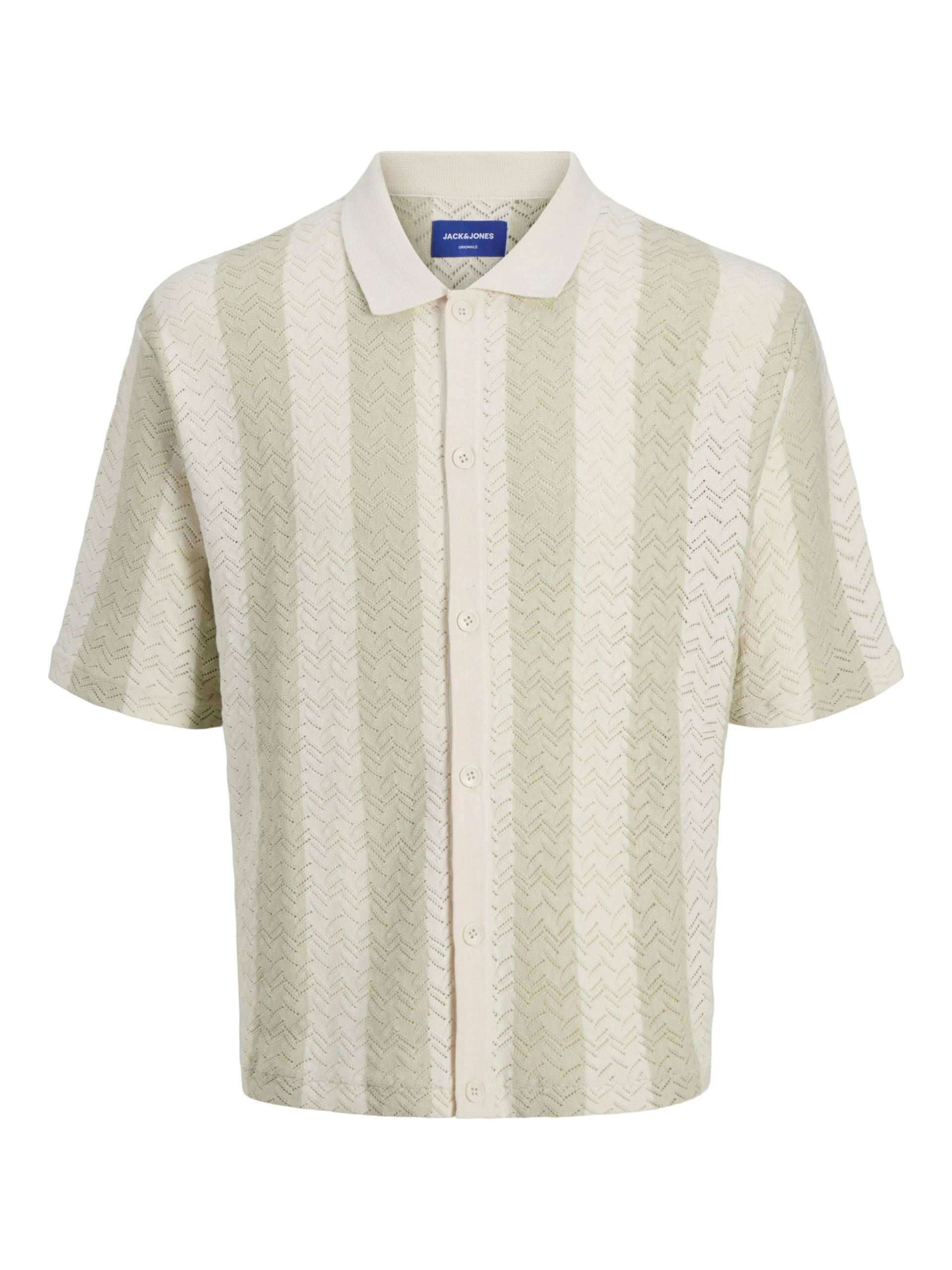 JACK&JONES - JORTYLER KNIT SS POLO SN sea salt - Gr. - M von JACK&JONES