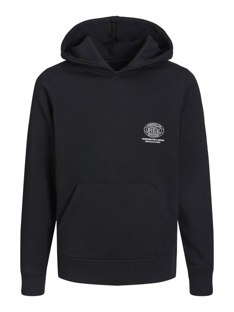 JACK&JONES - JORTYPEN SWEAT HOOD BLK JNR black - Gr. - 152 von JACK&JONES
