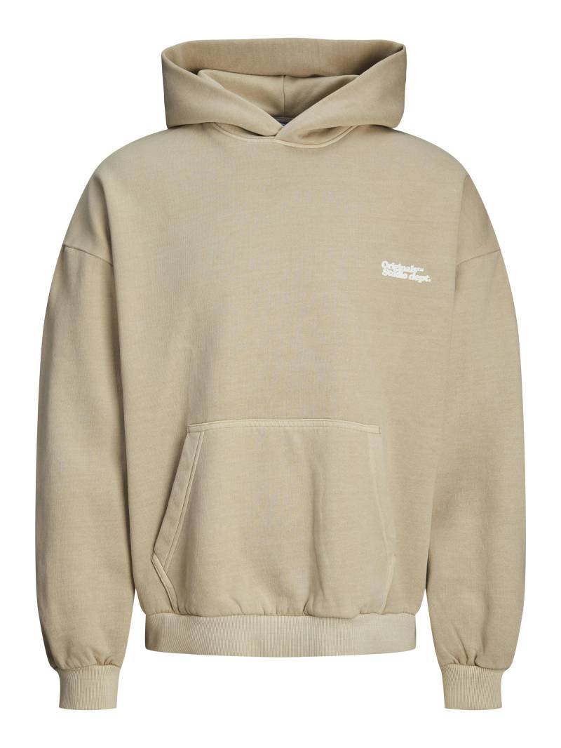 JACK&JONES - JORVERMONT WASH SWEAT HOOD LN humus - Gr. - M von JACK&JONES