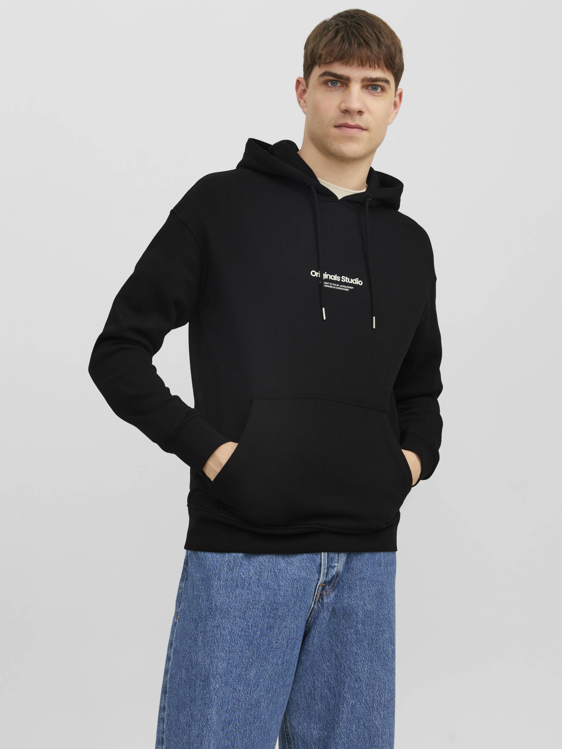 JACK&JONES - JORVESTERBRO SWEAT HOOD NOOS black - Gr. - M von JACK&JONES