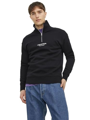 JACK & JONES Herren Stehkragen Pullover JORVESTERBRO Quarter Zip - Relaxed Fit, Größe:M, Farbe:Black 12241777 JACK & JONES Herren Stehkragen Pullover JORVESTERBRO Quarter Zip - Relaxed Fit, Größe:M, Farbe:Black 12241777 von JACK & JONES
