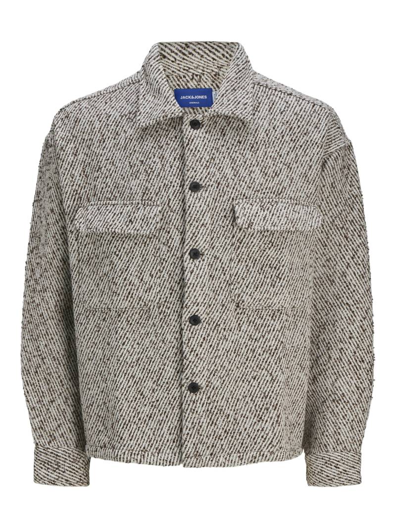 JACK&JONES - JORWINTER TWILL OVERSHIRT LS STYD AW24 chocolate torte - Gr. - M von JACK&JONES