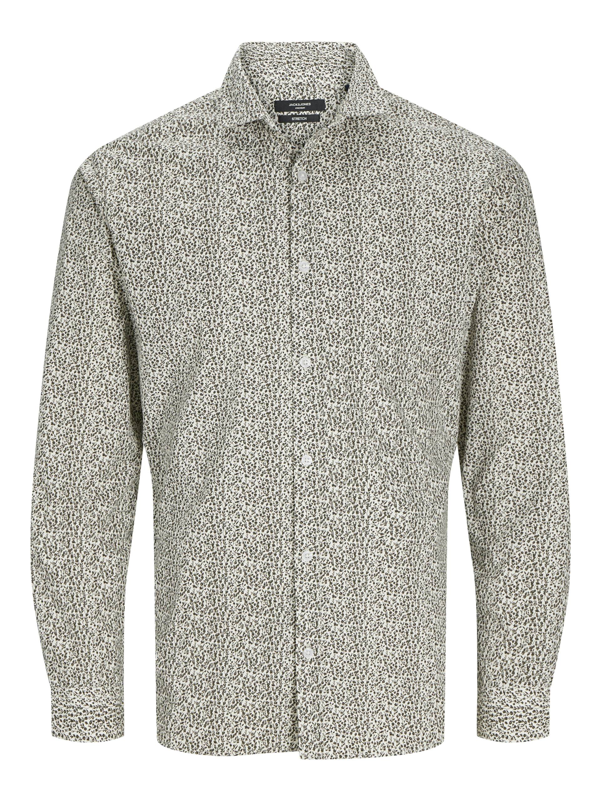 JACK&JONES - JPRBLABLACKPOOL STRETCH LS SHIRT SN cloud dancer - Gr. - XL von JACK&JONES