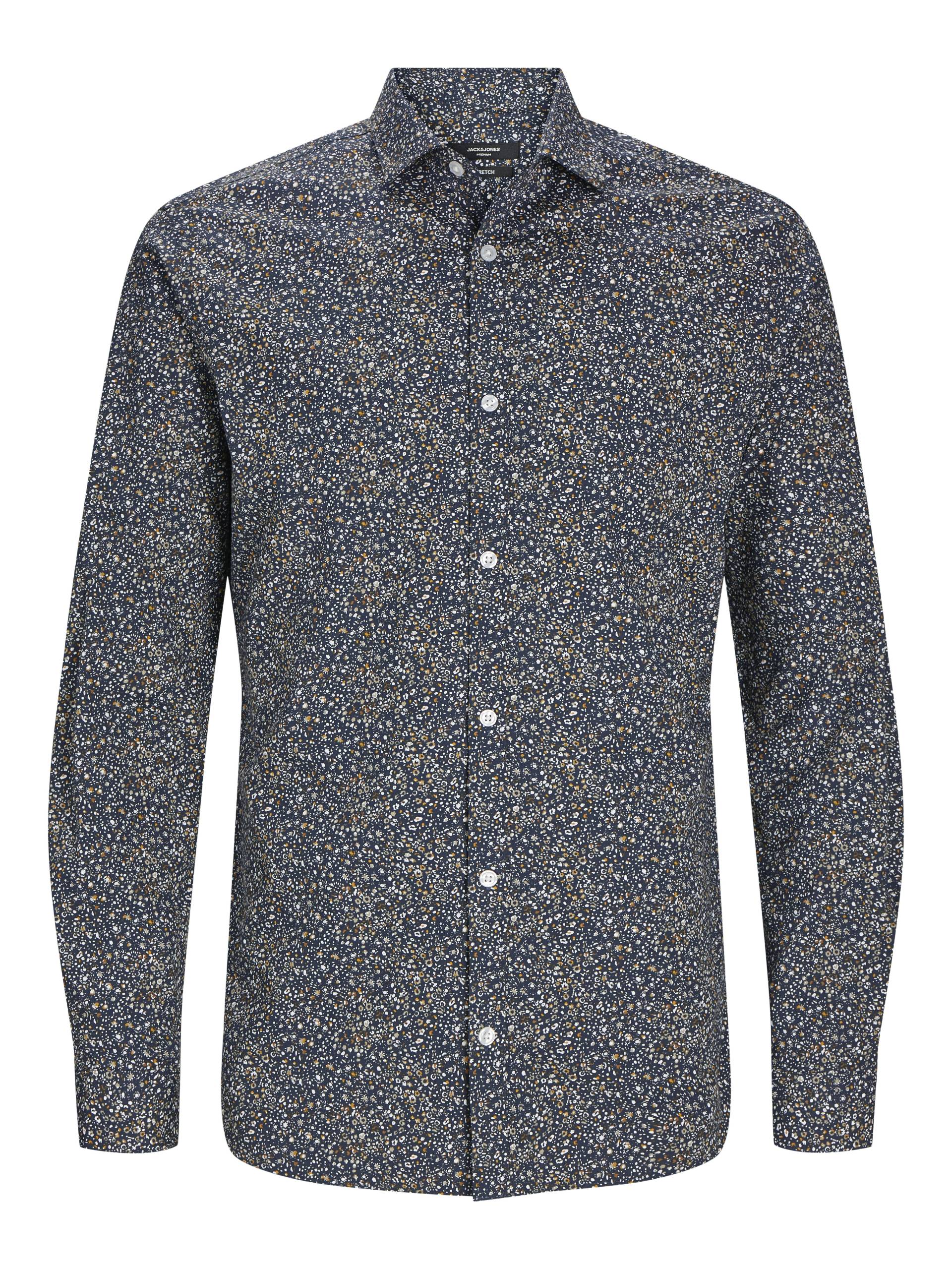 JACK&JONES - JPRBLABLACKPOOL STRETCH LS SHIRT SN night sky - Gr. - XL von JACK&JONES