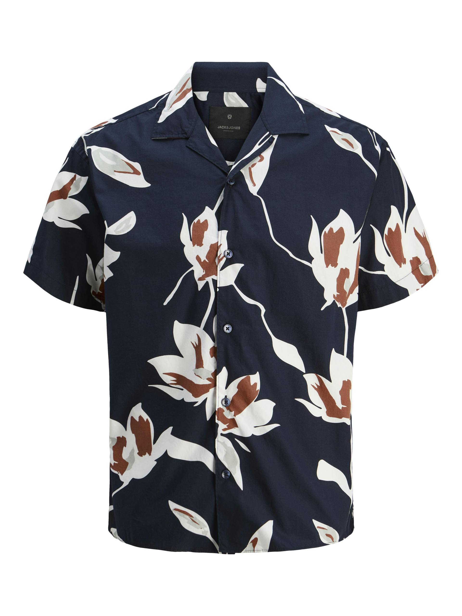 JACK&JONES - JPRBLAPALERMO PRINT RESORT S/S SHIRT night sky - Gr. - XL von JACK&JONES