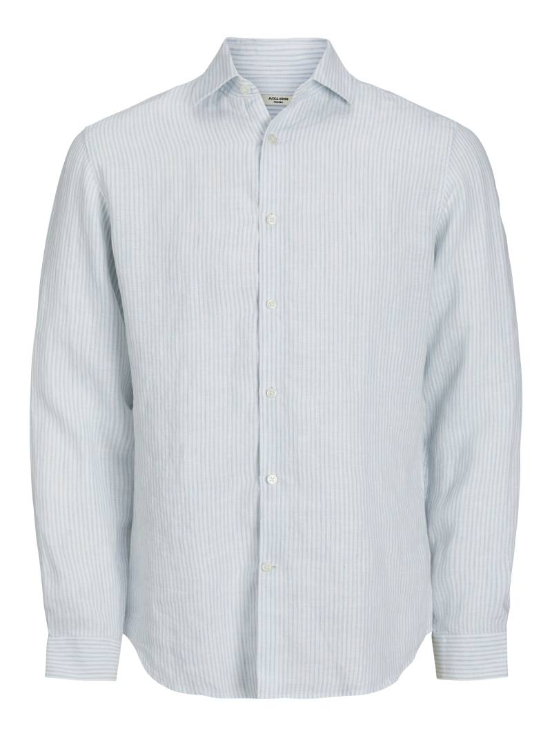 JACK&JONES - JPRBLAPARKER LINEN STRIPE SHIRT L/S LN skyway - Gr. - L von JACK&JONES