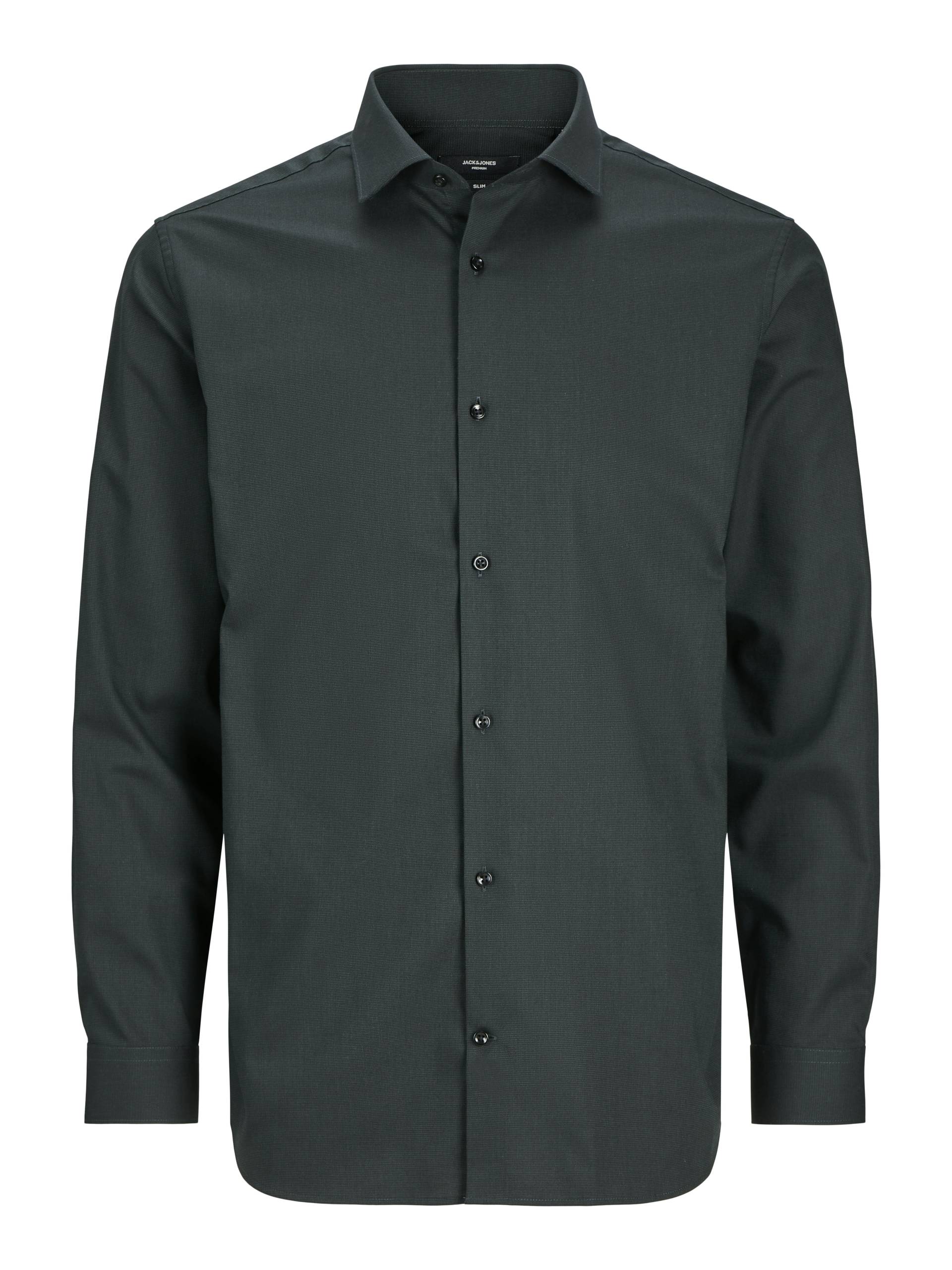 JACK&JONES - JPRBLAPARKER SHIRT L/S NOOS darkest spruce - Gr. - M von JACK&JONES