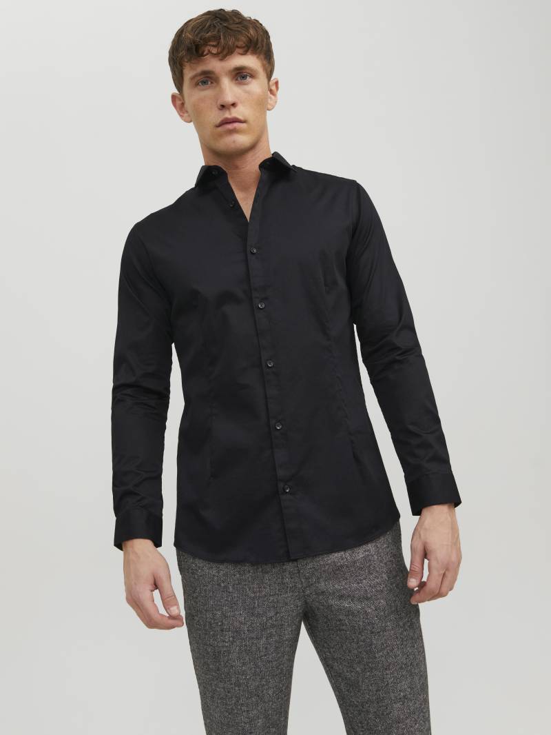 JACK&JONES - JPRBLAPARMA SHIRT L/S NOOS black - Gr. - XL von JACK&JONES