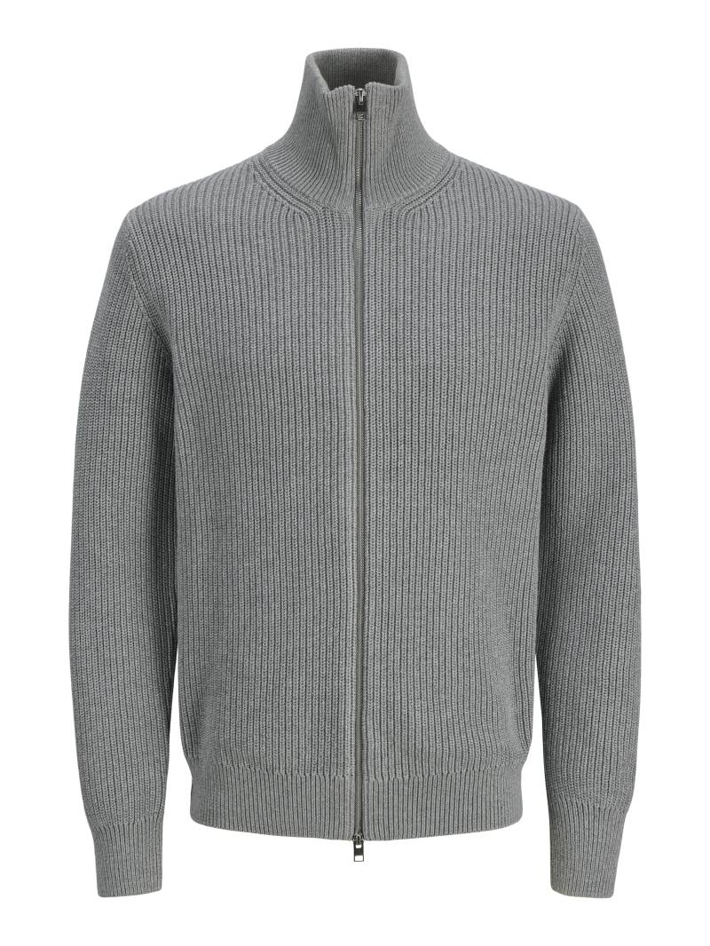 JACK&JONES - JPRBLASTANDFORT KNIT CARDIGAN BF medium grey melange - Gr. - M von JACK&JONES