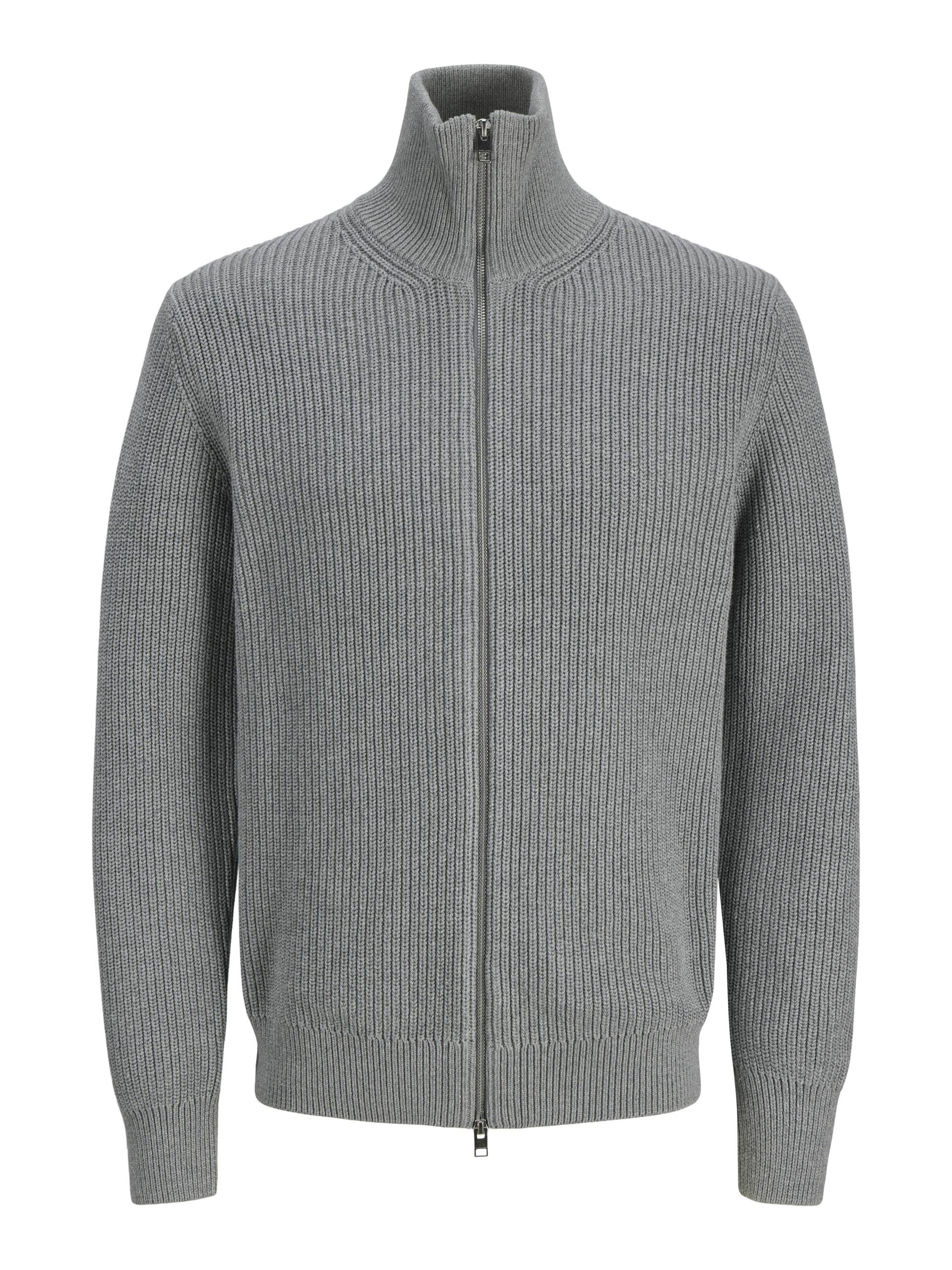 JACK&JONES - JPRBLASTANDFORT KNIT CARDIGAN BF medium grey melange - Gr. - XL von JACK&JONES