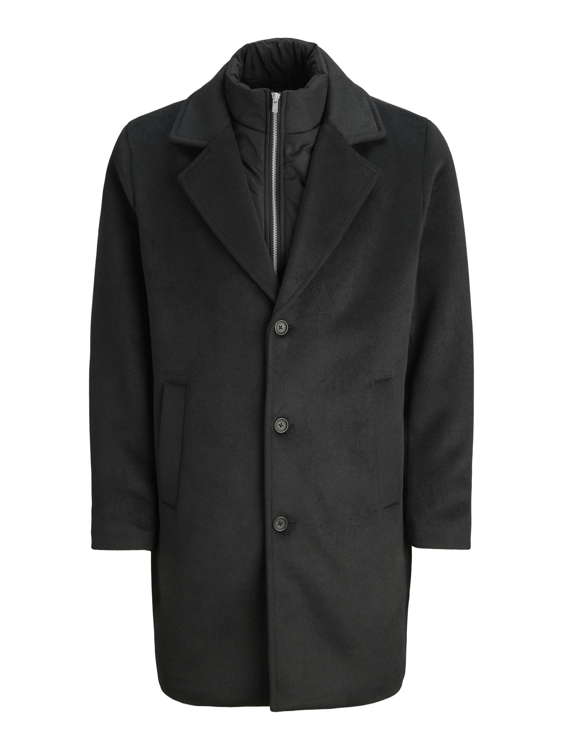 JACK&JONES - JPRBLASTANFORD OVERCOAT black - Gr. - S von JACK&JONES