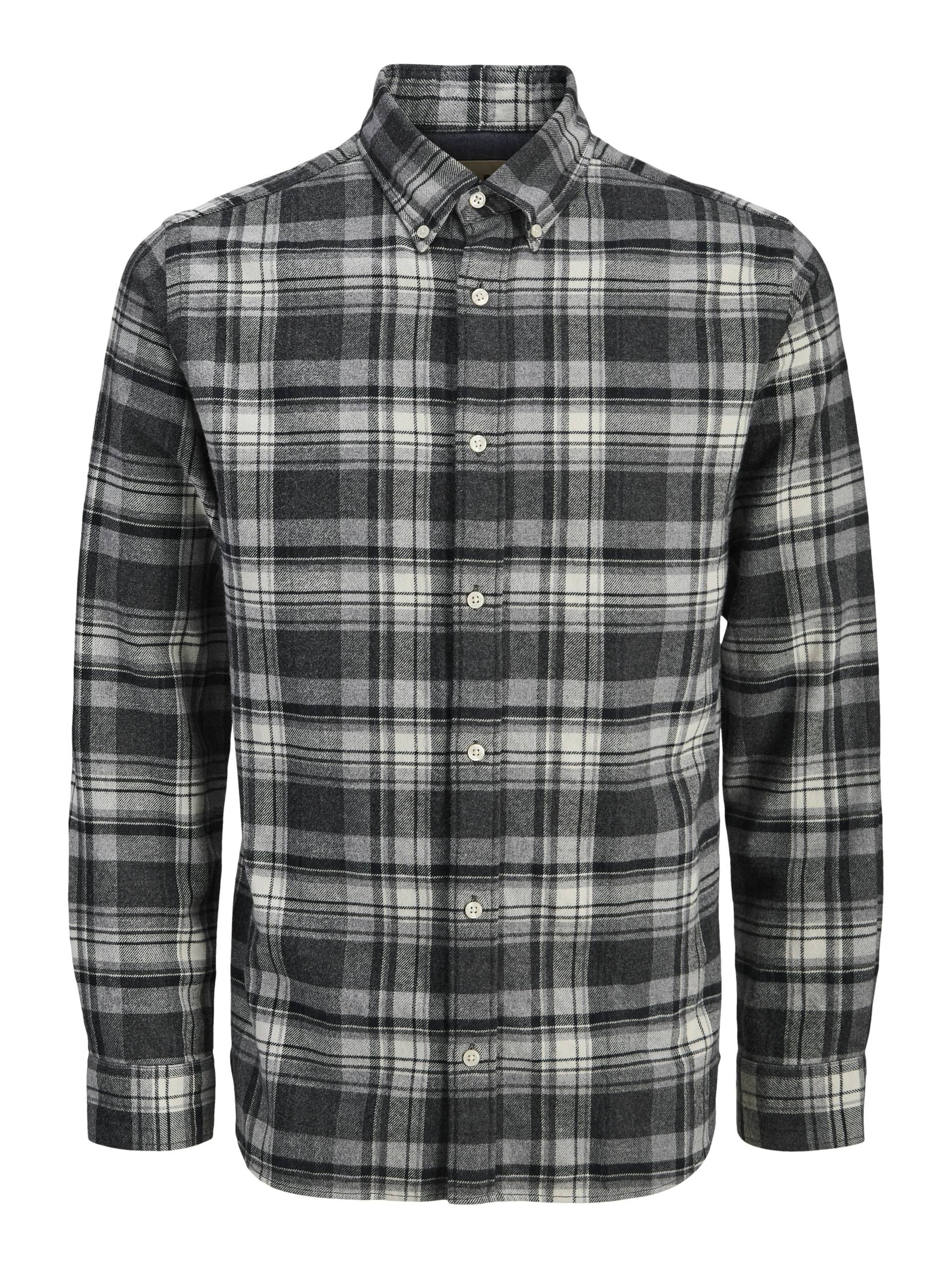 JACK&JONES - JPRBLUBARKLEY FLANNEL X-MAS L/S SHIRT CH charcoal gray - Gr. - XXL von JACK&JONES
