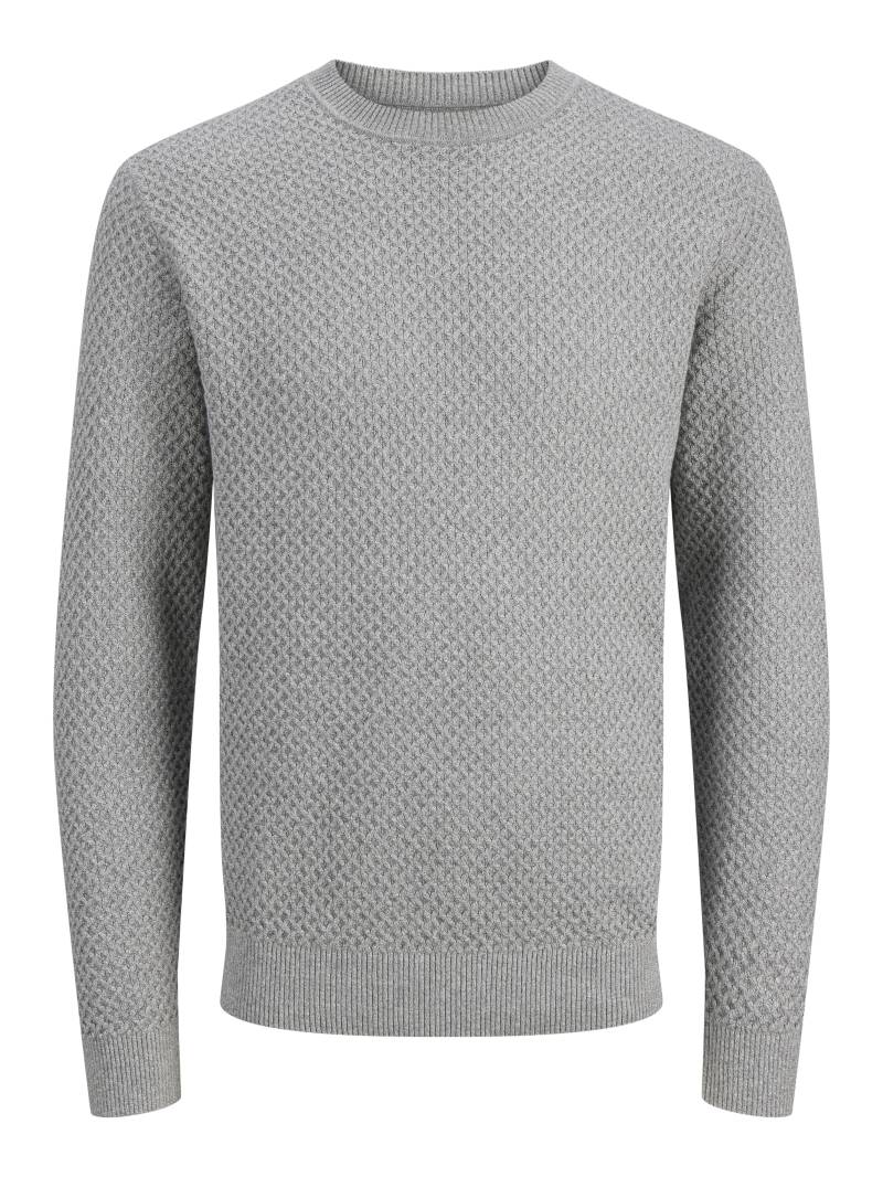 JACK&JONES - JPRBLUBARKLEY KNIT CREW NECK CH LN charcoal gray - Gr. - XXL von JACK&JONES