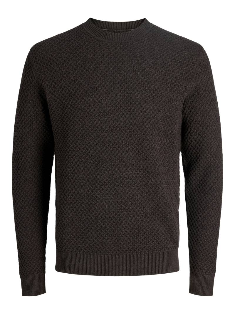 JACK&JONES - JPRBLUBARKLEY KNIT CREW NECK CH LN chocolate brown - Gr. - XL von JACK&JONES