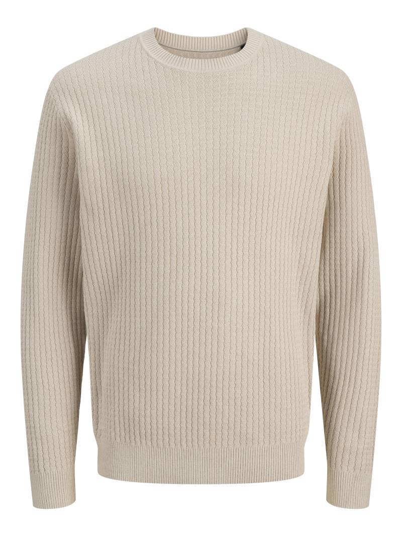 JACK&JONES - JPRBLUBARKLEY KNIT CREW NECK CH LN simply taupe - Gr. - XXL von JACK&JONES
