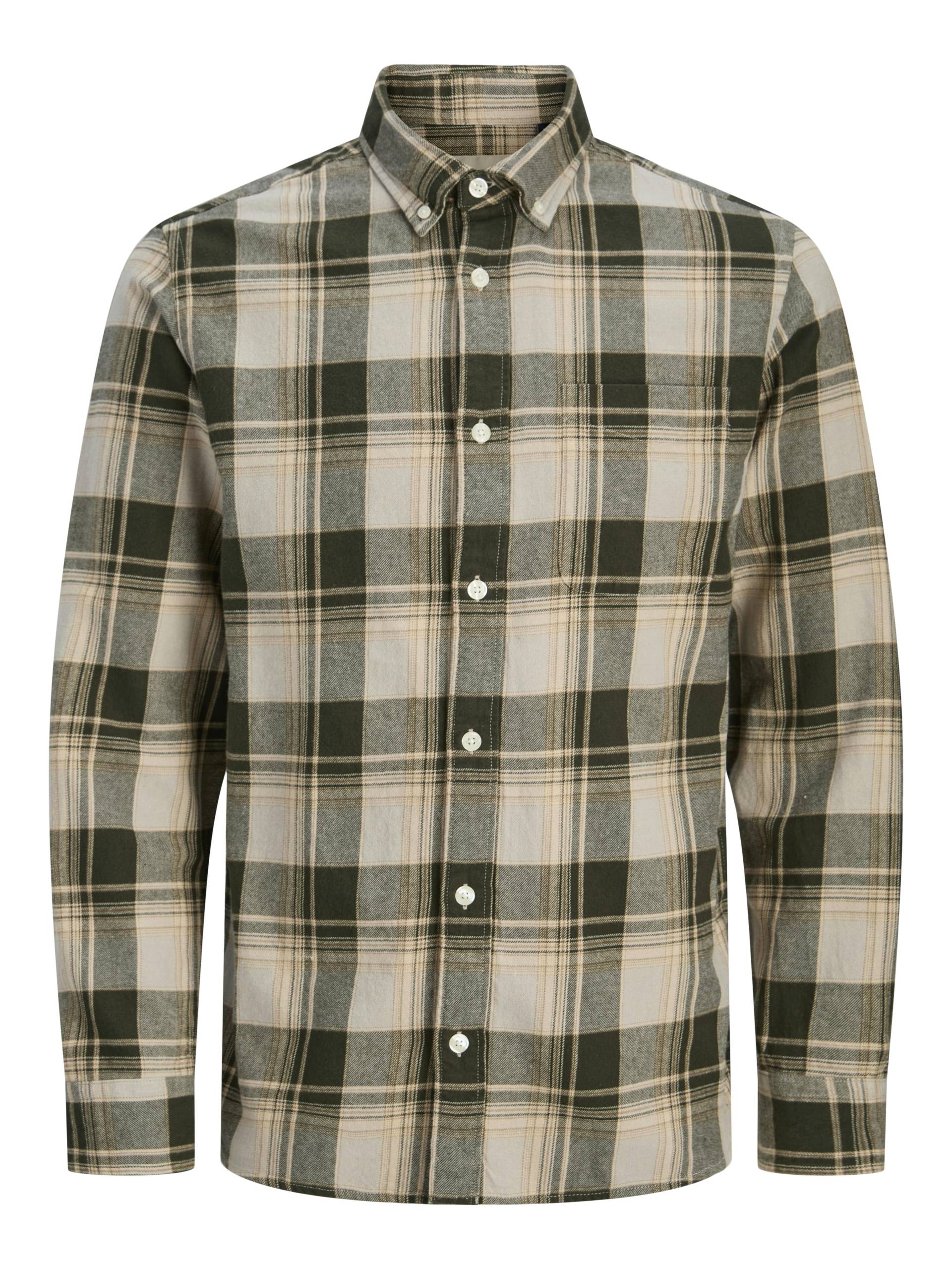 JACK&JONES - JPRBLUBROOK CHECK L/S SHIRT SN peat - Gr. - XL von JACK&JONES