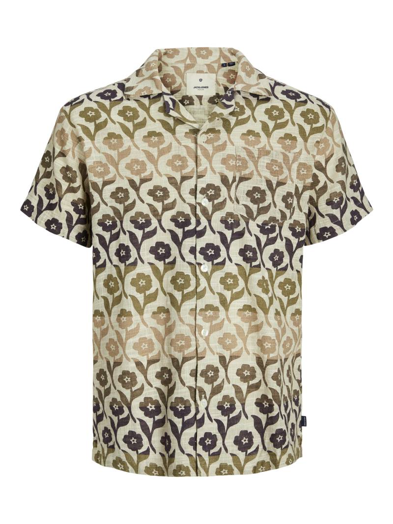 JACK&JONES - JPRBLUFLORES PRINT SHIRT S/S LN - Gr. - L von JACK&JONES