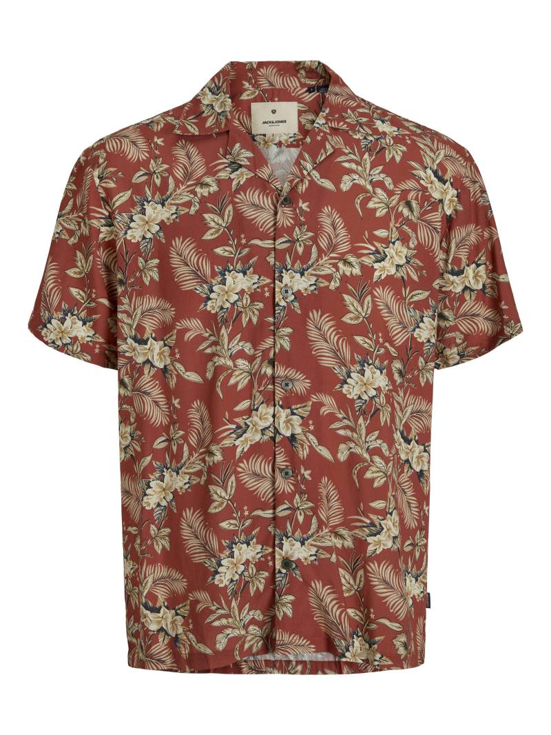 JACK&JONES - JPRBLUHENDRIX PRINT RESORT S/S SHIRT tandoori spice - Gr. - S von JACK&JONES