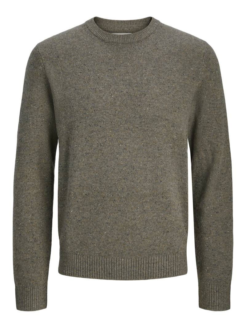 JACK&JONES - JPRBLULAMBSWOOL KNIT CREW NECK stone gray - Gr. - S von JACK&JONES