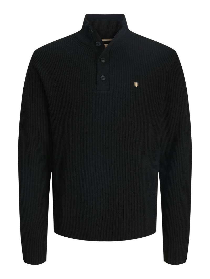 JACK&JONES - JPRBLURICHARD KNIT HIGH NECK black - Gr. - M von JACK&JONES