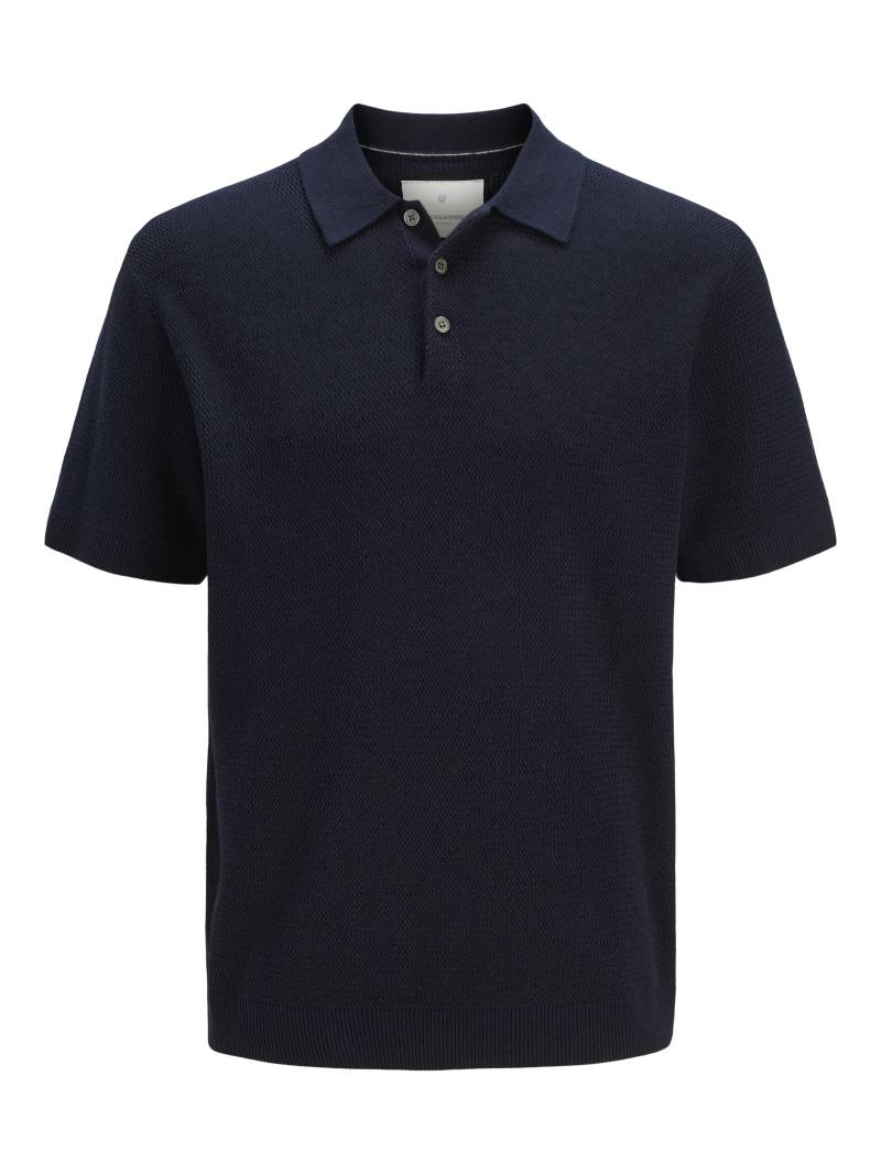 JACK&JONES - JPRCCCOOPER KNIT POLO SS SN night sky - Gr. - M von JACK&JONES