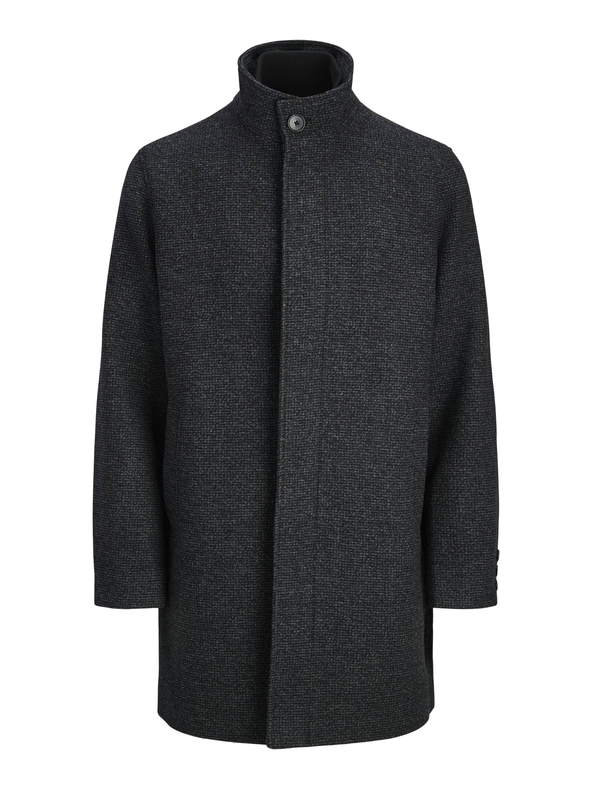 JACK&JONES - JPRCCKEITH WOOL BLEND STANCOLLAR COAT SN charcoal gray - Gr. - S von JACK&JONES