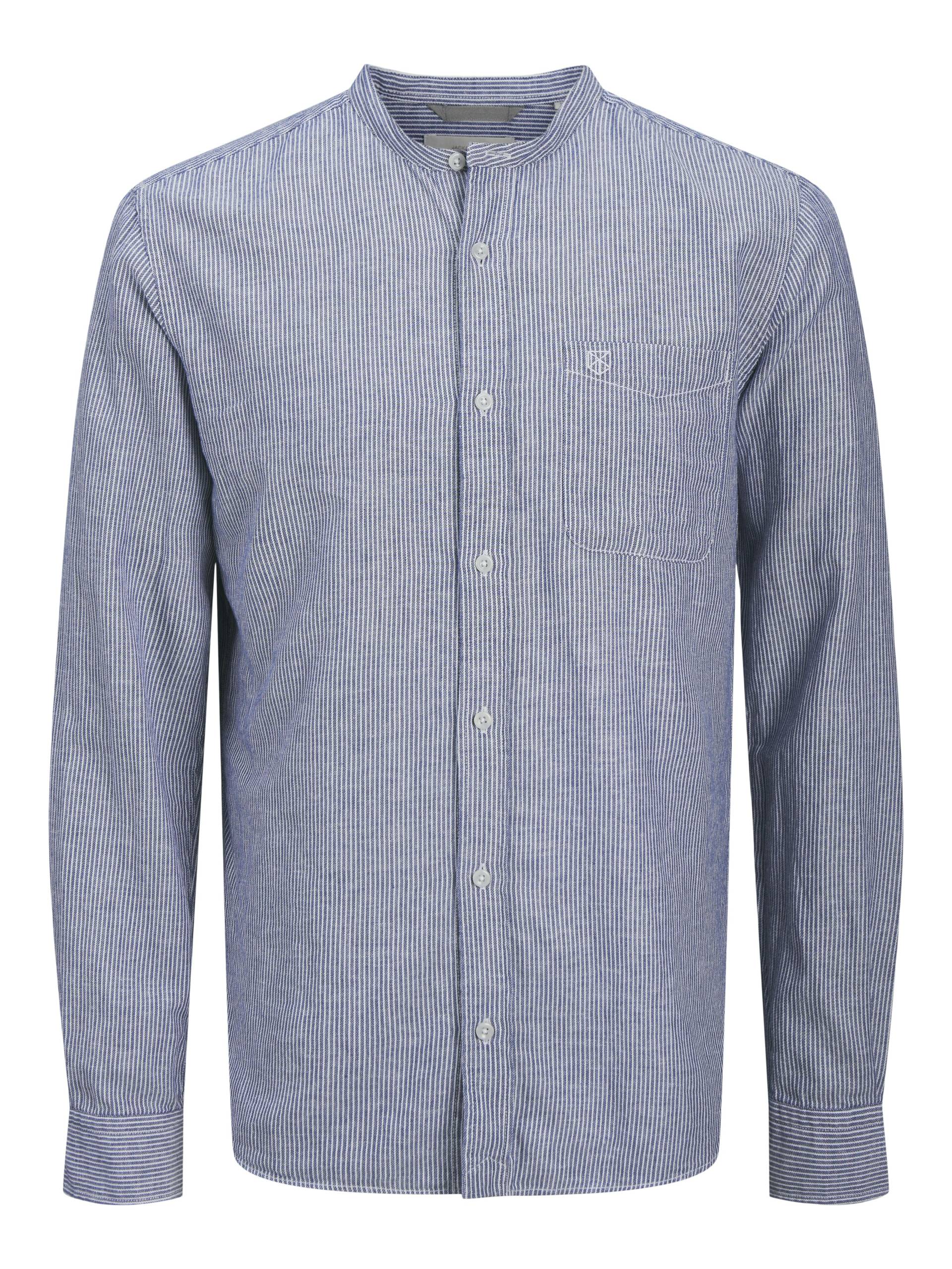 JACK&JONES - JPRCCMAZE SUMMER BAND L/S SHIRT navy blazer - Gr. - L von JACK&JONES