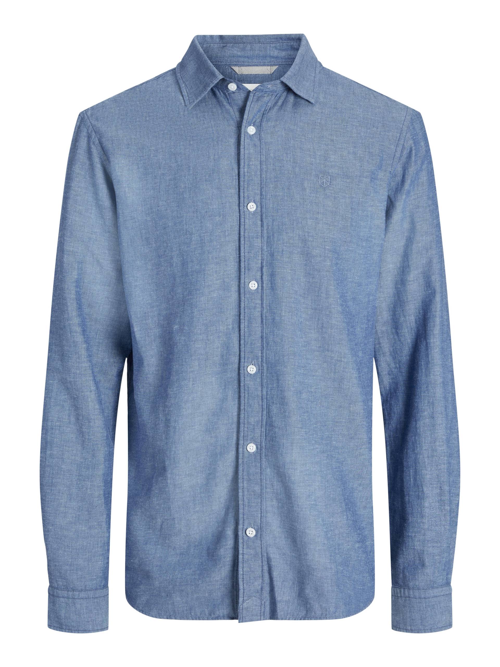 JACK&JONES - JPRCCMAZE SUMMER L/S SHIRT faded denim - Gr. - XL von JACK&JONES