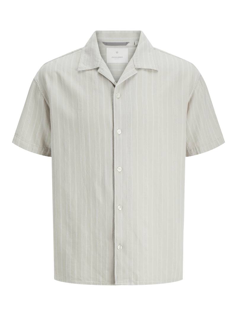 JACK&JONES - JPRCCMONTANA DOBBY RESORT S/S SHIRT SN silver lining - Gr. - L von JACK&JONES
