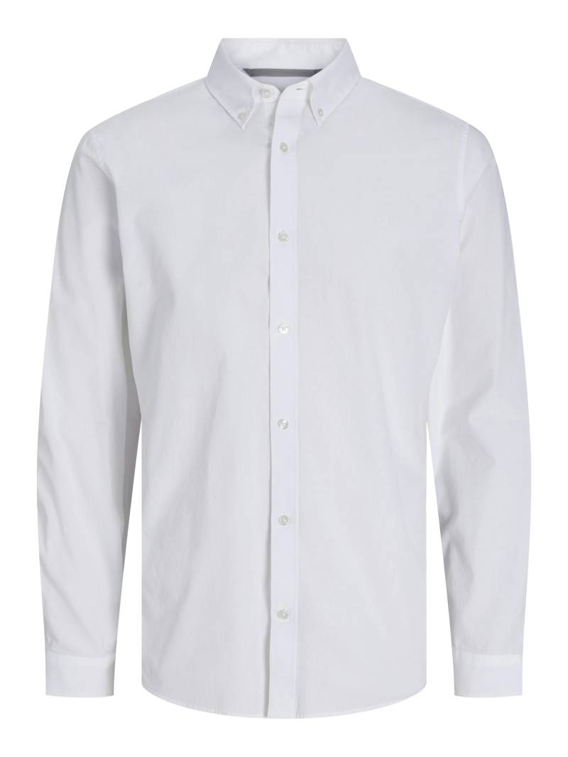 JACK&JONES - JPRCCPOPLIN LOGO COMFORT SHIRT L/S SN bright white - Gr. - XL von JACK&JONES