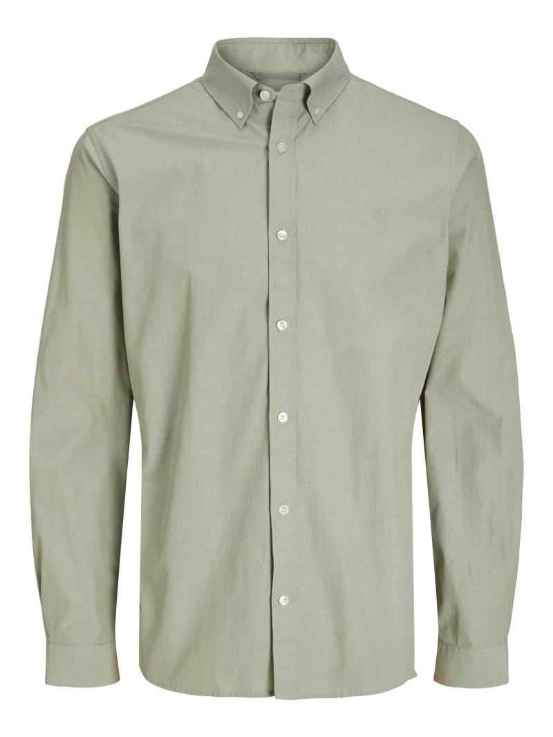JACK&JONES - JPRCCPOPLIN LOGO COMFORT SHIRT L/S SN lily pad - Gr. - XL von JACK&JONES