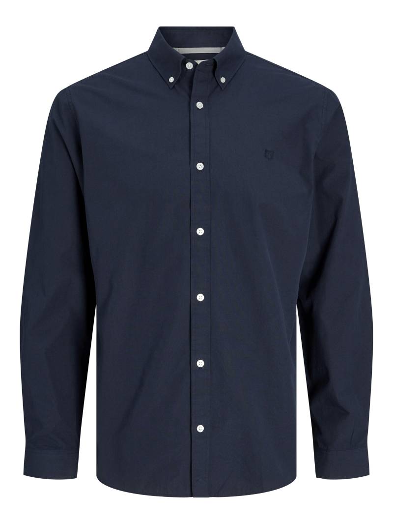 JACK&JONES - JPRCCPOPLIN LOGO COMFORT SHIRT L/S SN night sky - Gr. - XL von JACK&JONES