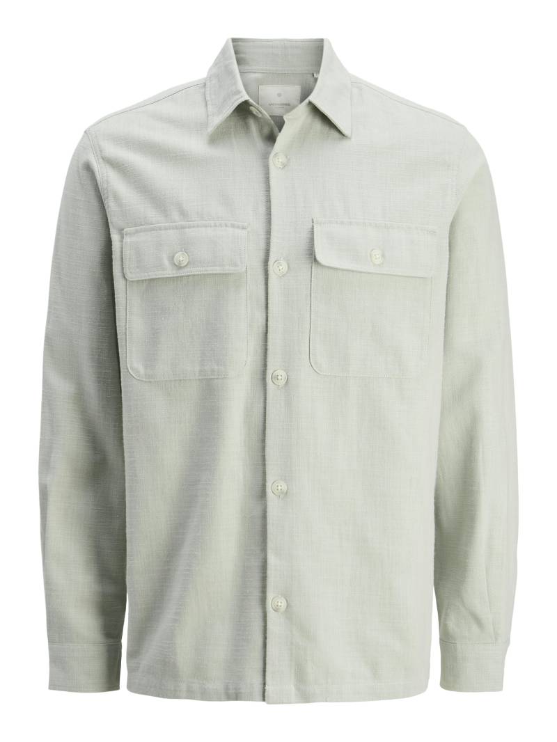 JACK&JONES - JPRCCRAYMOND SPRING SOLID OVERSHIRT SN aqua gray - Gr. - XXL von JACK&JONES