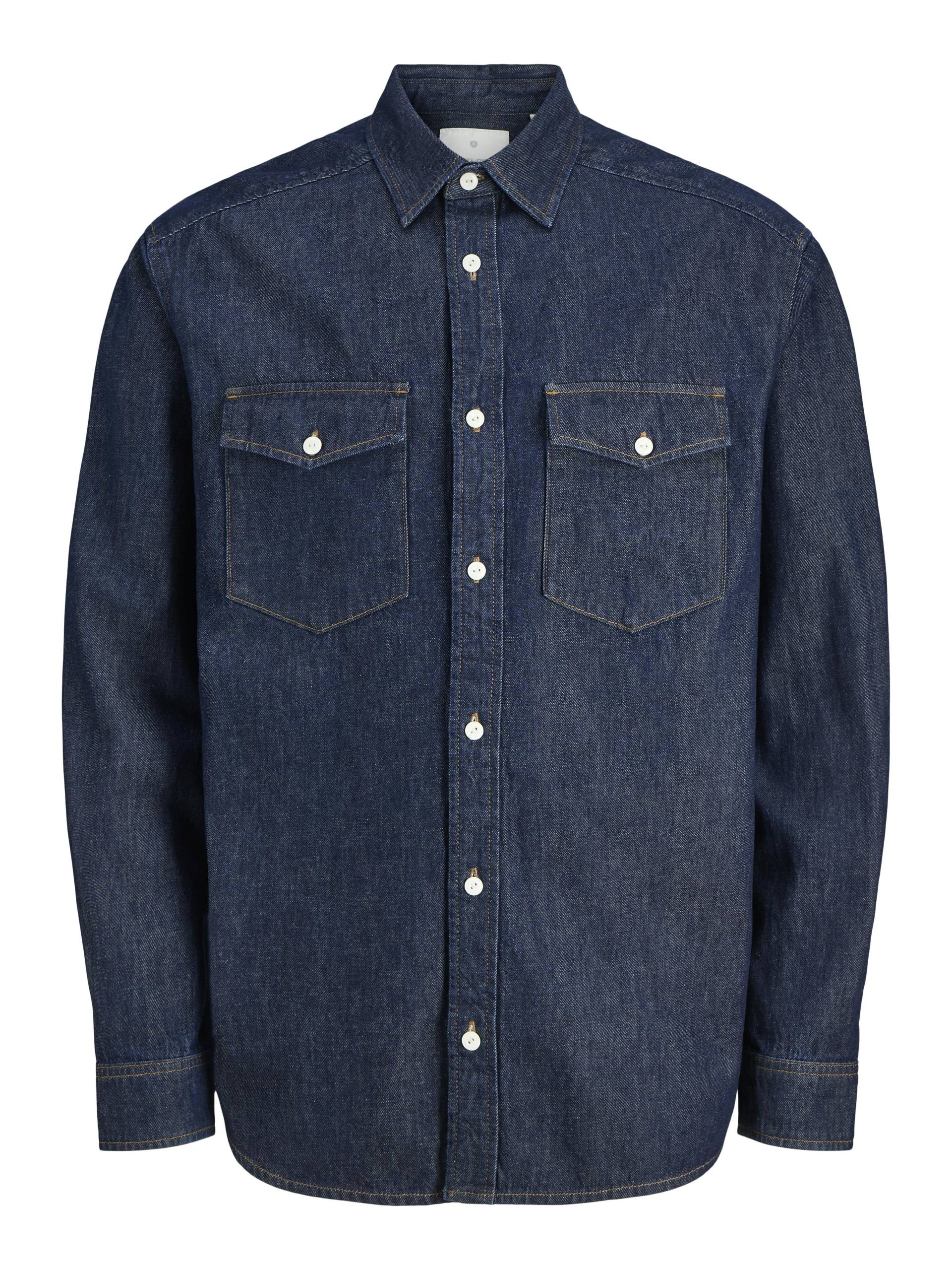 JACK&JONES - JPRCCWALTER DENIM L/S SHIRT dark blue denim - Gr. - XXL von JACK&JONES