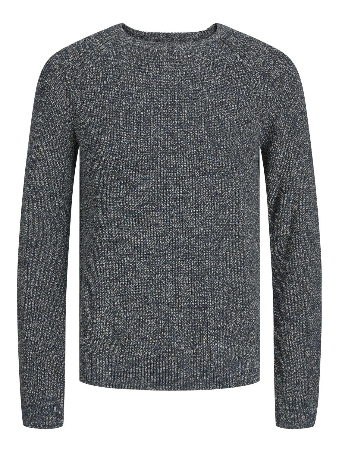 JACK&JONES - JPRMULTICOLOR KNIT CREW NECK maritime blue - Gr. - XXL von JACK&JONES