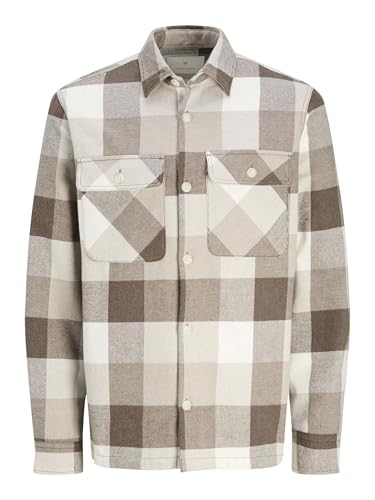 JACK & JONES JPRRAYMOND Melange Check LS Overshirt SN von JACK & JONES