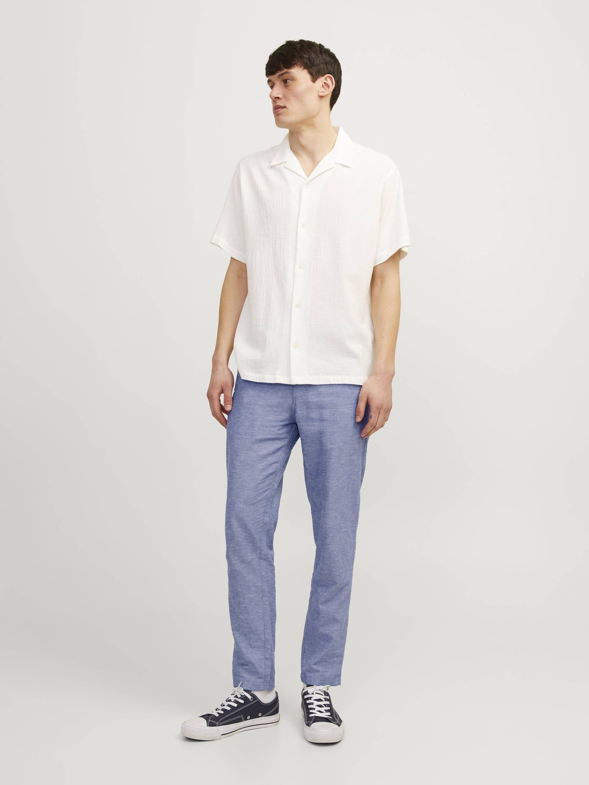 JACK&JONES - JPSTACE SUMMER LINEN BLEND CHINO PANT SN faded denim - Gr. - 32/34 von JACK&JONES