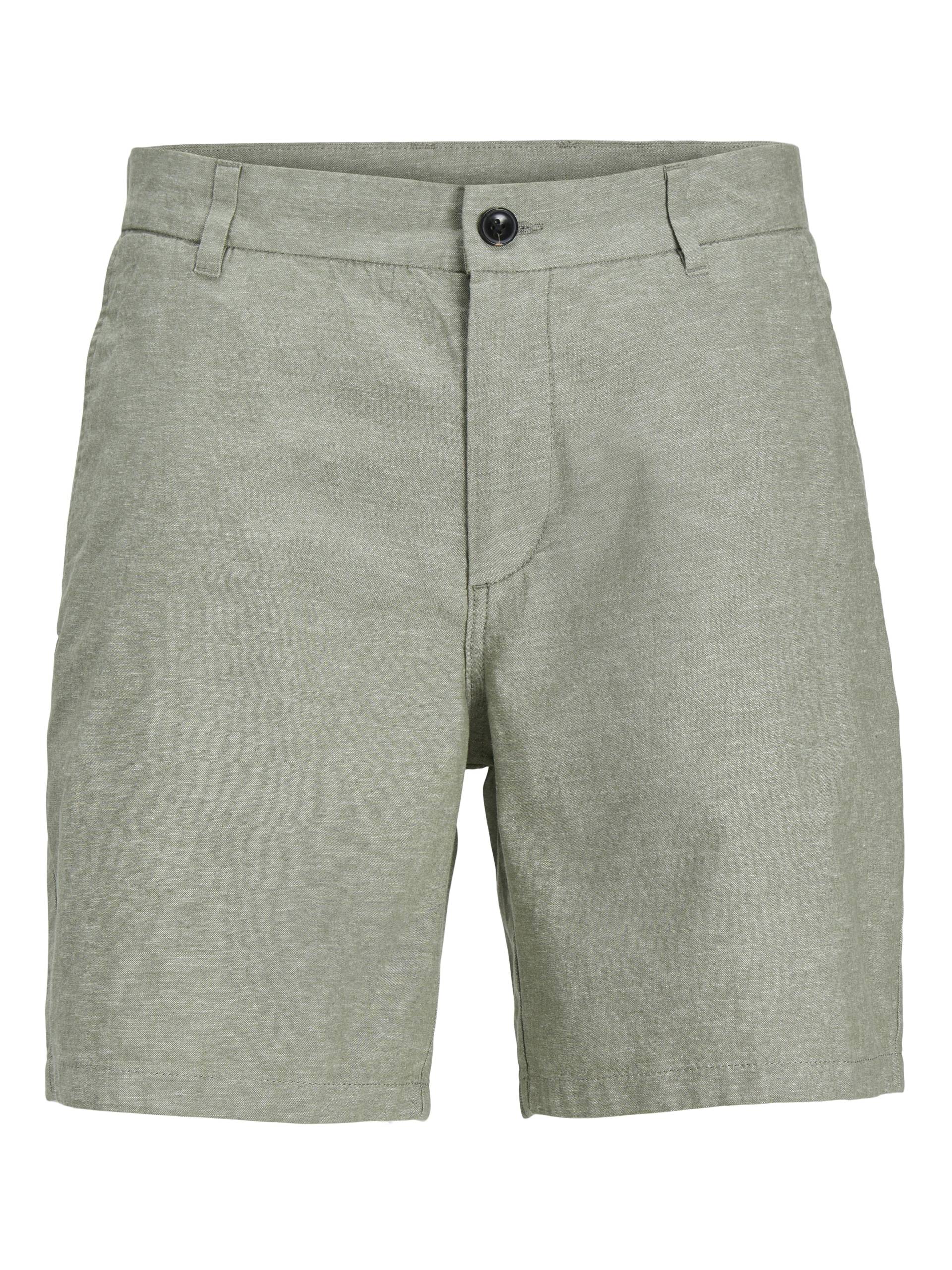 JACK&JONES - JPSTACE SUMMER LINEN BLEND SHORT SRT SN deep lichen green - Gr. - S von JACK&JONES